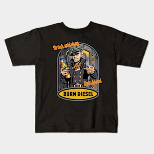 Dieselpunk spit blood Kids T-Shirt